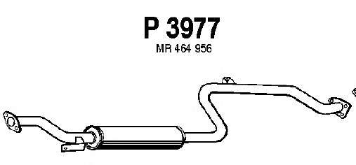 Средний глушитель выхлопных газов