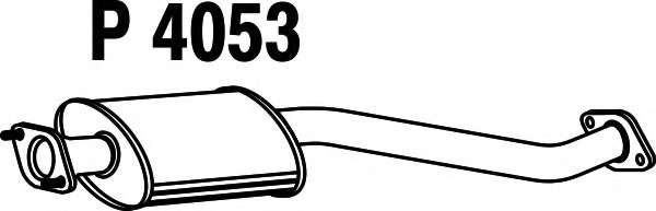 Средний глушитель выхлопных газов