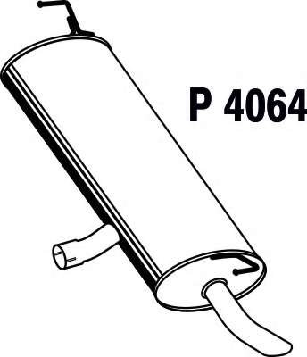 Глушитель выхлопных газов конечный