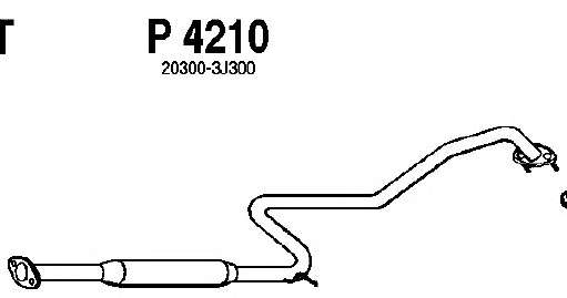 Средний глушитель выхлопных газов