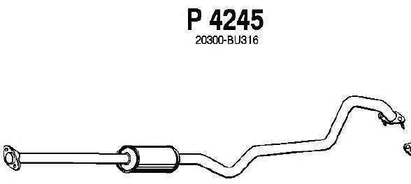 Средний глушитель выхлопных газов