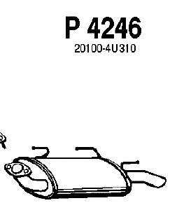 Глушитель выхлопных газов конечный