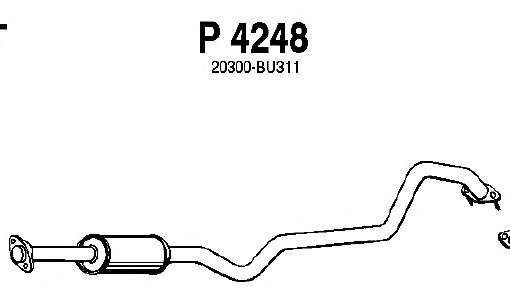 Средний глушитель выхлопных газов
