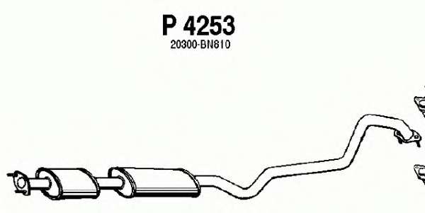 Средний глушитель выхлопных газов