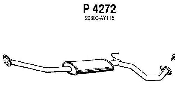 Средний глушитель выхлопных газов