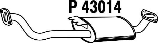 Средний глушитель выхлопных газов