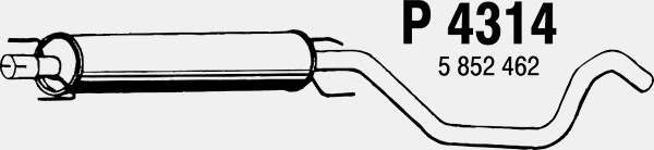 Средний глушитель выхлопных газов