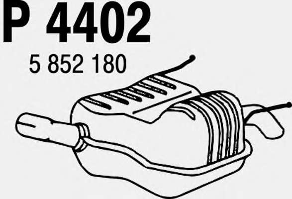 Глушитель выхлопных газов конечный