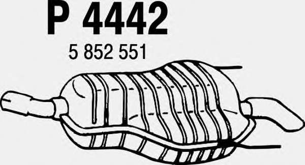 Глушитель выхлопных газов конечный