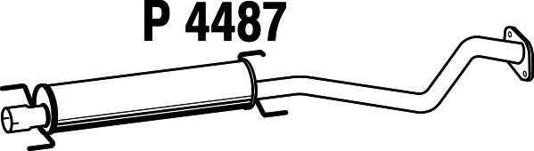 Средний глушитель выхлопных газов