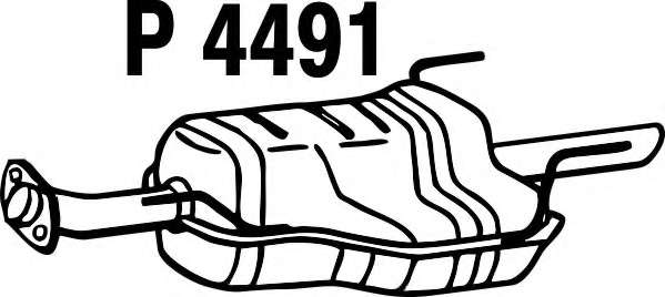 Глушитель выхлопных газов конечный