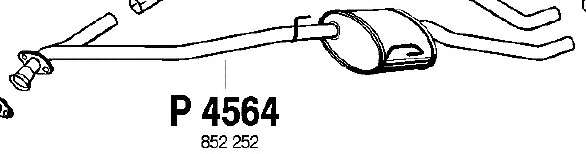 Средний глушитель выхлопных газов