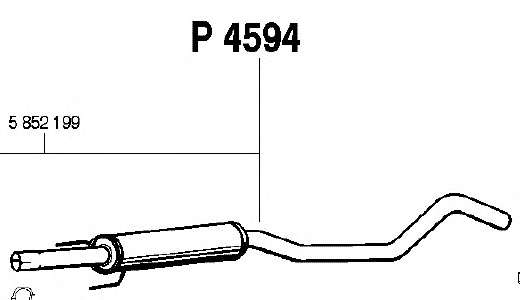 Средний глушитель выхлопных газов