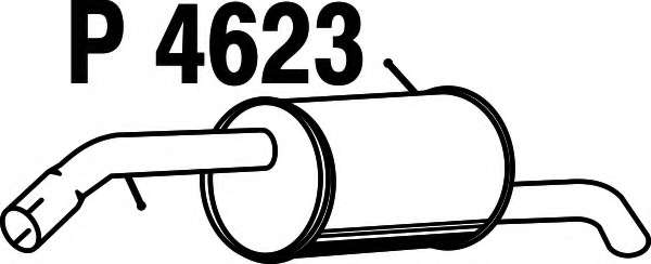 Глушитель выхлопных газов конечный