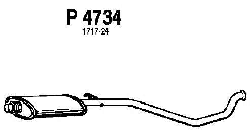 Средний глушитель выхлопных газов