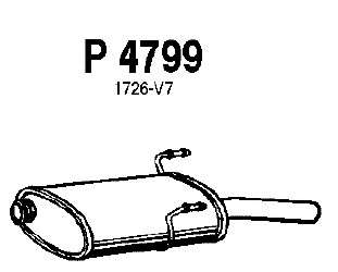 Глушитель выхлопных газов конечный