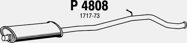 Средний глушитель выхлопных газов