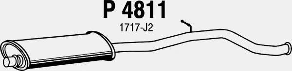 Средний глушитель выхлопных газов