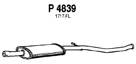 Средний глушитель выхлопных газов