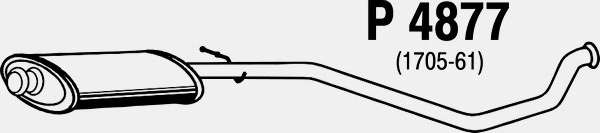 Средний глушитель выхлопных газов