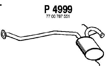 Средний глушитель выхлопных газов