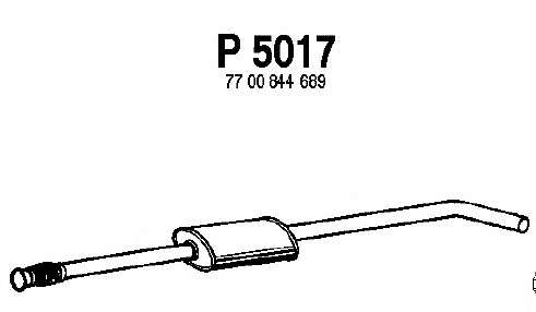 Средний глушитель выхлопных газов