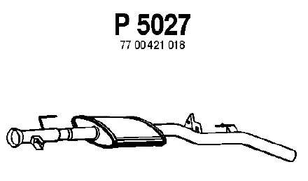 Средний глушитель выхлопных газов