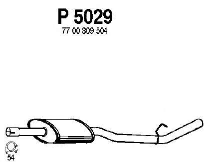 Средний глушитель выхлопных газов