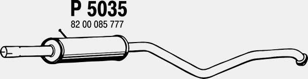 Средний глушитель выхлопных газов