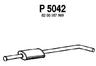 Средний глушитель выхлопных газов