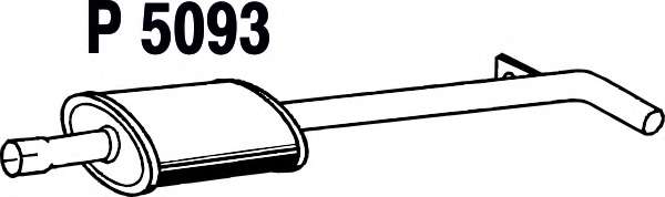 Средний глушитель выхлопных газов