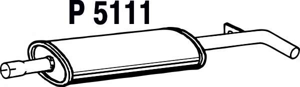 Средний глушитель выхлопных газов