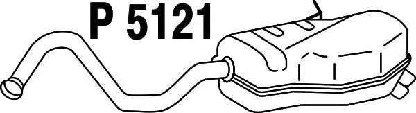 Глушитель выхлопных газов конечный