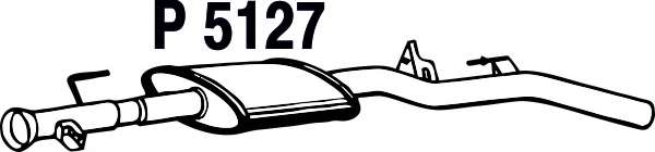 Средний глушитель выхлопных газов