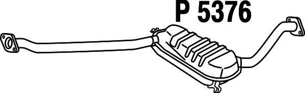 Средний глушитель выхлопных газов