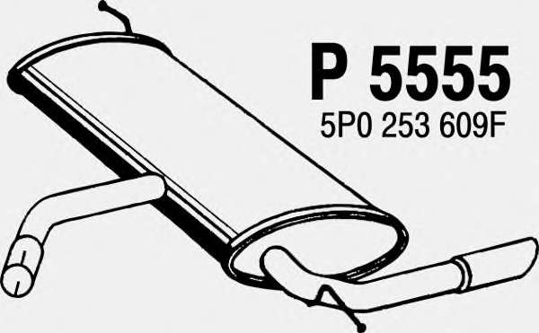 Глушитель выхлопных газов конечный