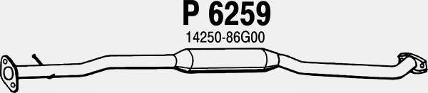 Средний глушитель выхлопных газов