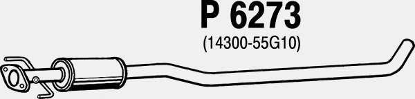 Средний глушитель выхлопных газов