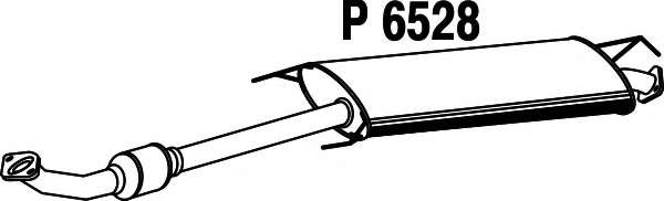 Средний глушитель выхлопных газов