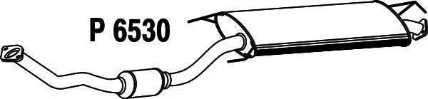 Средний глушитель выхлопных газов