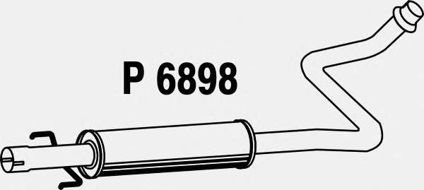 Средний глушитель выхлопных газов