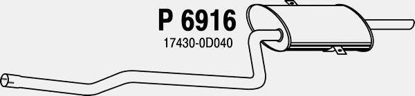 Глушитель выхлопных газов конечный