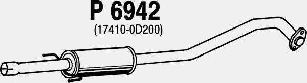 Средний глушитель выхлопных газов