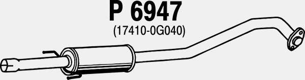 Средний глушитель выхлопных газов