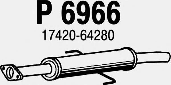 Средний глушитель выхлопных газов