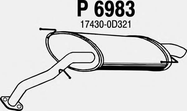 Глушитель выхлопных газов конечный