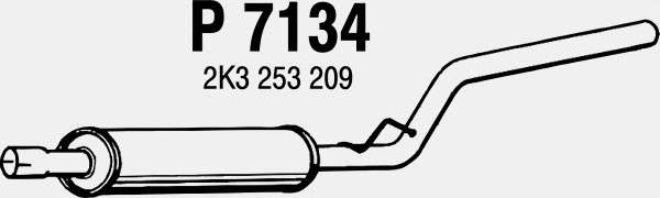 Средний глушитель выхлопных газов