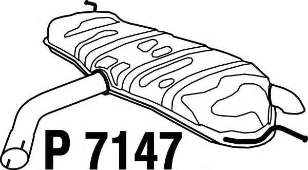 Глушитель выхлопных газов конечный