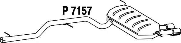 Глушитель выхлопных газов конечный