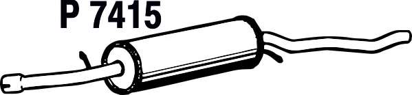 Средний глушитель выхлопных газов